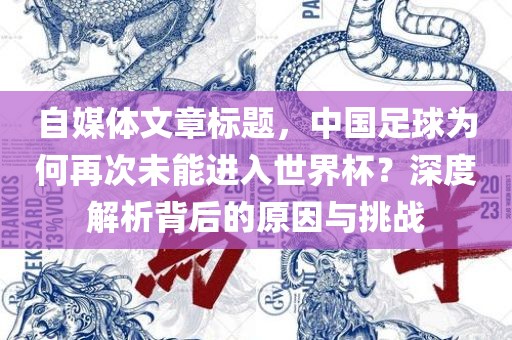 自媒体文章标题，中国足球为何再次未能进入世界杯？深度解析背后的原因与挑战眉山市正发家政服务有限公司
