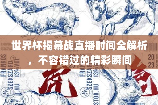世界杯揭幕战直播时间全解析，不容错过的精彩瞬间