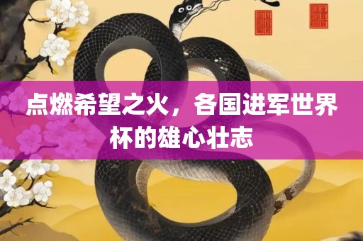点燃希望之火，各国进军世界杯的雄心壮志
