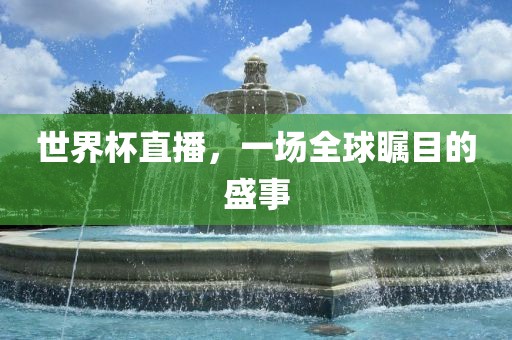世界杯直播，一场全球瞩目的盛事
