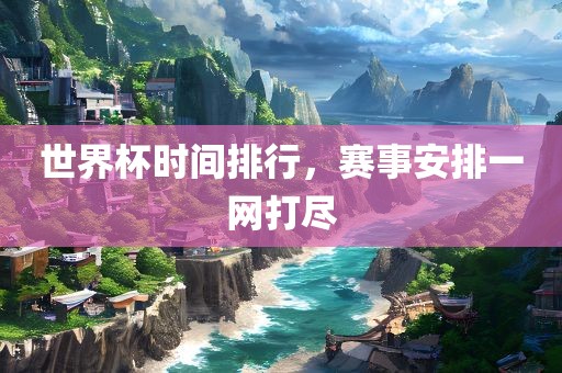 世界杯时间排行，赛事安排一网打尽