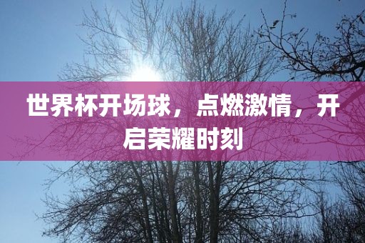 世界杯开场球，点燃激情，开启荣耀时刻