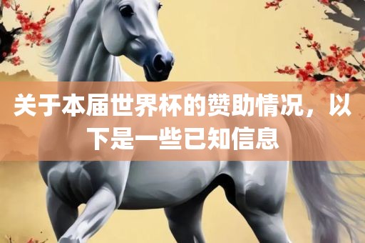 关于本届世界杯的赞助情况，以下是一些已知信息