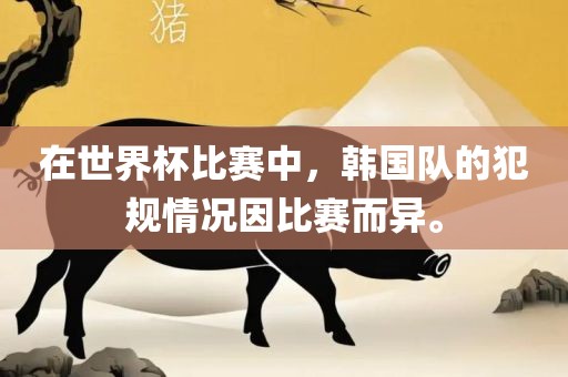 在世界杯比赛中，韩国队的犯规情况因比赛而异。
