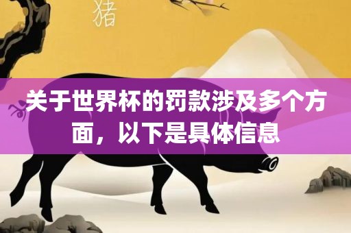 关于世界杯的罚款涉及多个方面，以下是具体信息