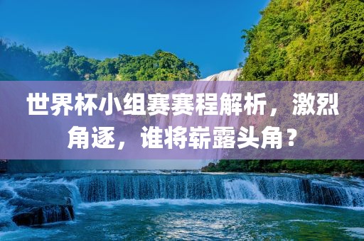 世界杯小组赛赛程解析，激烈角逐，谁将崭露头角？