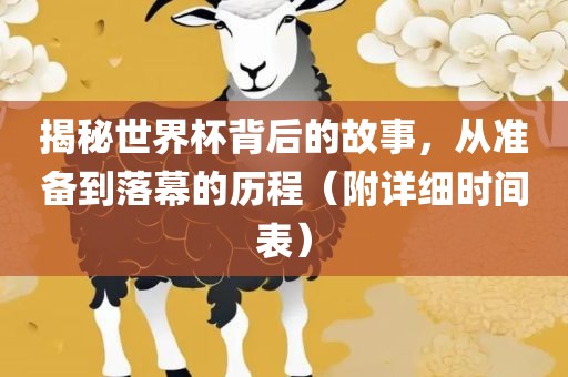揭秘世界杯背后的故事，从准备到落幕的历程（附详细时间表）