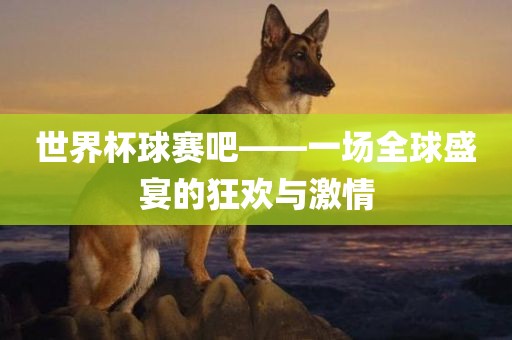 世界杯球赛吧——一场全球盛宴的狂欢与激情