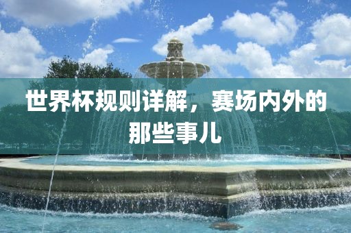 世界杯规则详解，赛场内外的那些事儿